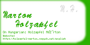 marton holzapfel business card